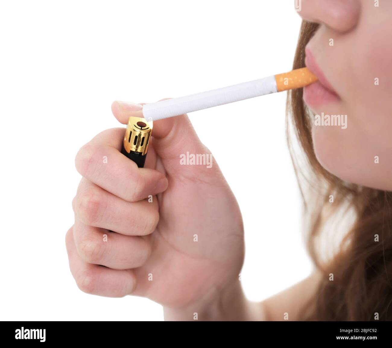 Smoking girl lighting hires stock photography and images Alamy