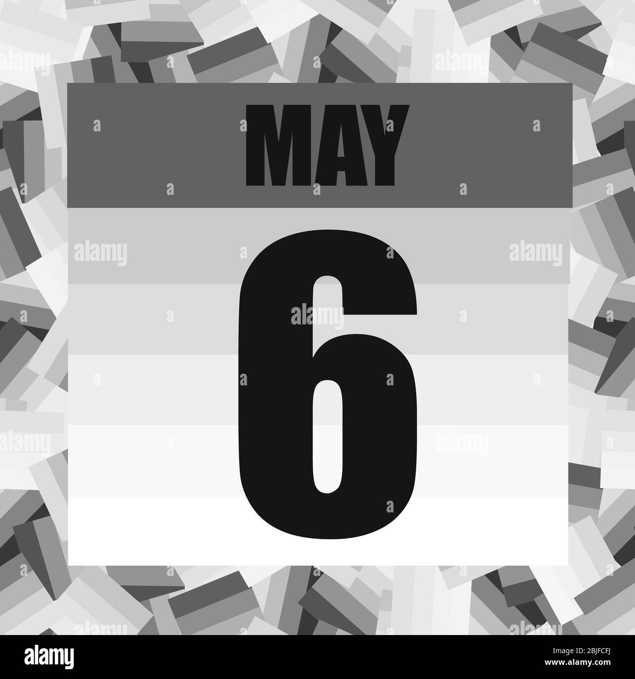 May 6 icon. For planning important day. Banner for holidays and special days. Sixth may illustration. Stock Photo