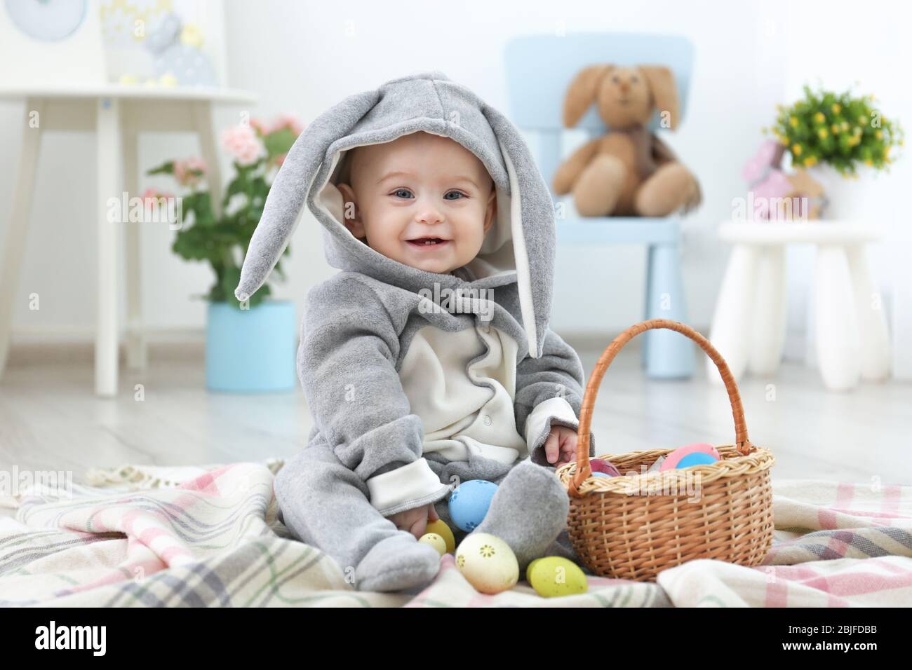 baby in bunny costume