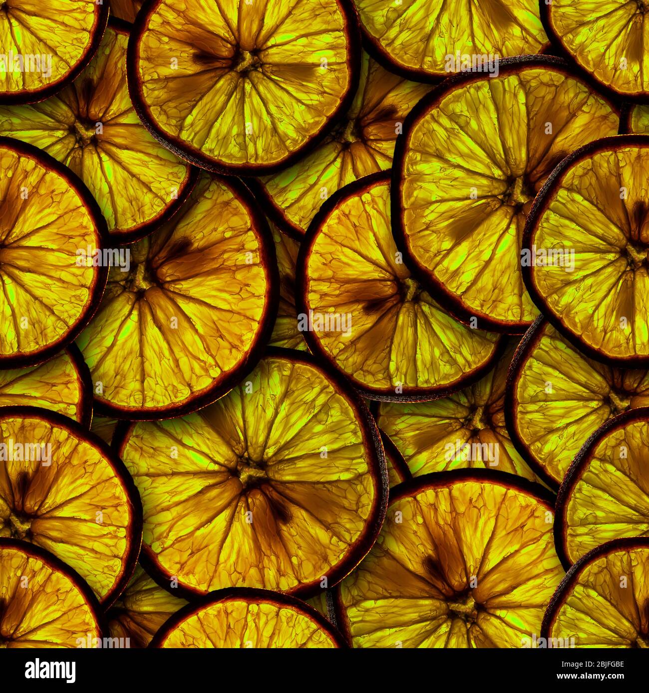 seamless pattern of slices of abstract mature citrus fruit with ...