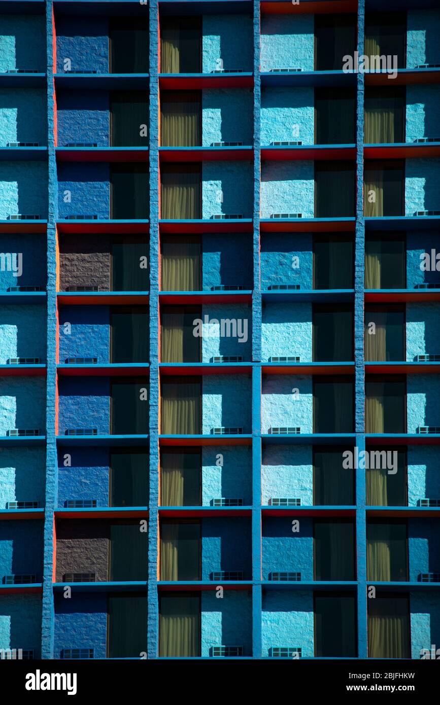 Colorful hotel or apartment building in Las Vegas Stock Photo