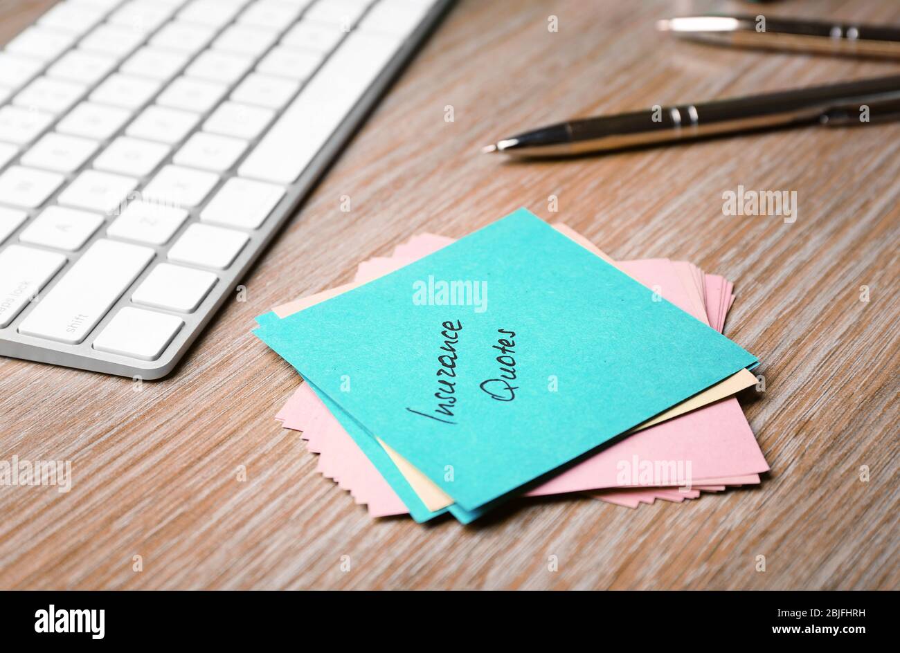 Insurance Note Text Box Insurance premium quotes hi-res stock photography and images - Alamy