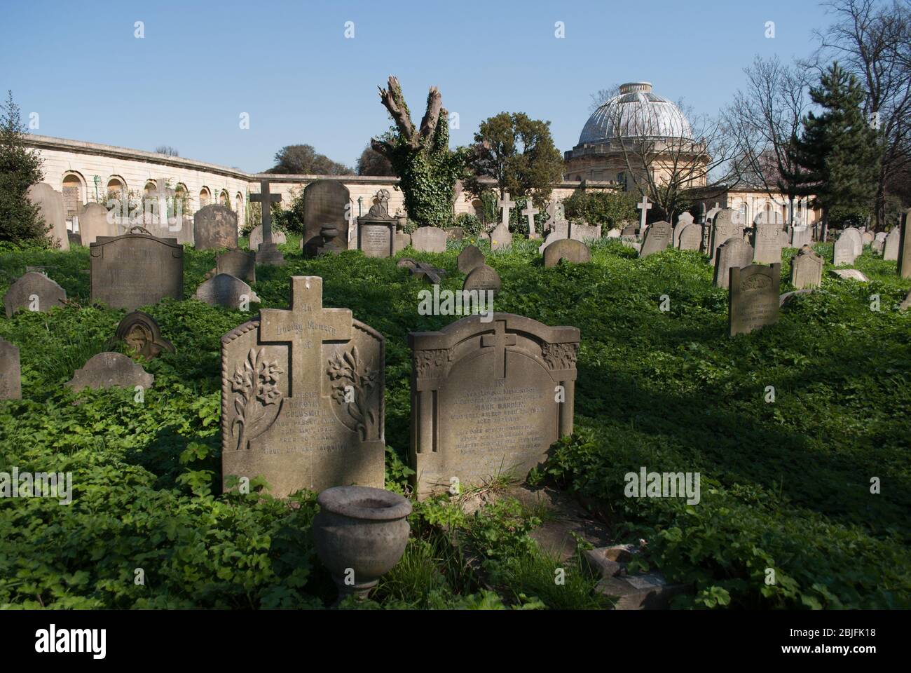 Brompton Cemetery, Fulham Rd, Kensington, London SW10 9UG Stock Photo