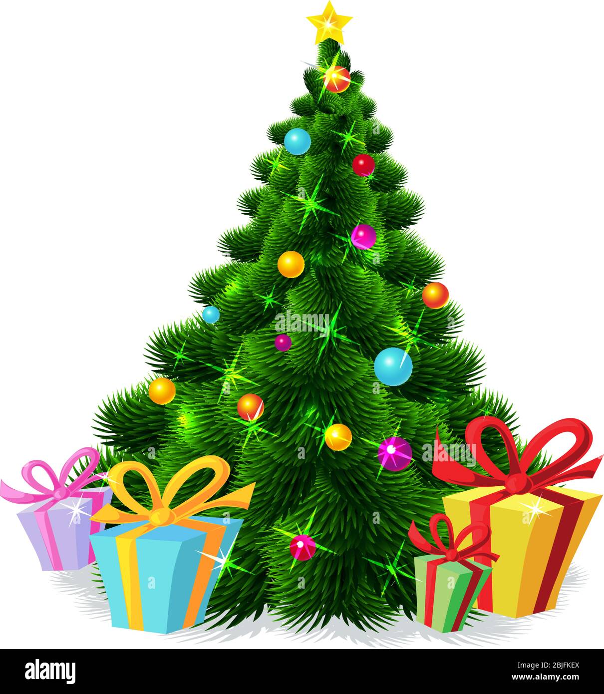 Christmas tree isolated - vector illustration Stock Vector Image & Art ...