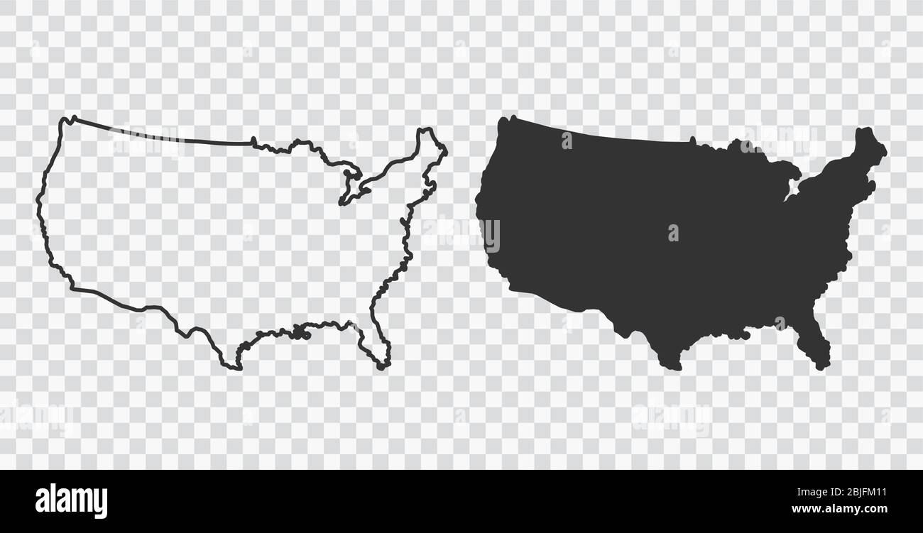 Usa Map American Map United States Of America Map In Flat And Lines Design Eps 10 Stock Vector Image Art Alamy