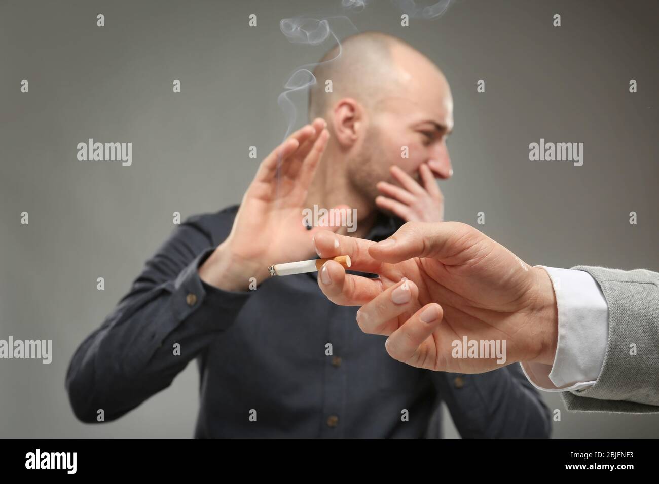 Young caucasian man refusing hi-res stock photography and images - Alamy