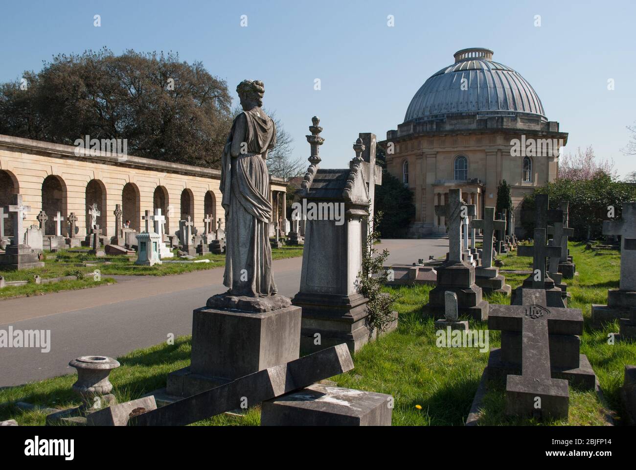 Brompton Cemetery, Fulham Rd, Kensington, London SW10 9UG Stock Photo