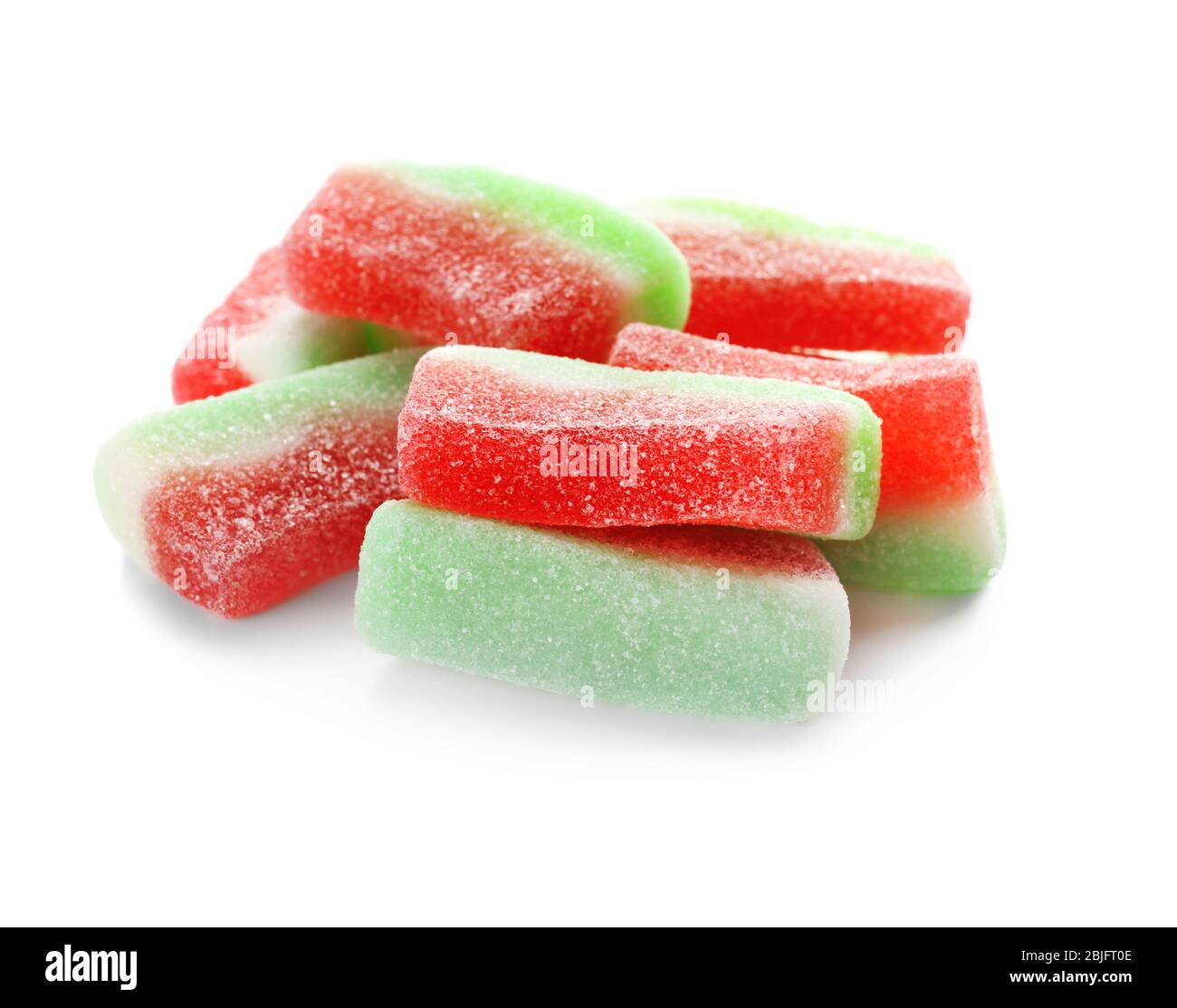 Tasty jelly candies on white background Stock Photo - Alamy