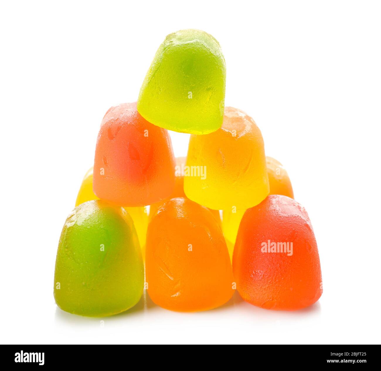 Tasty jelly candies on white background Stock Photo - Alamy