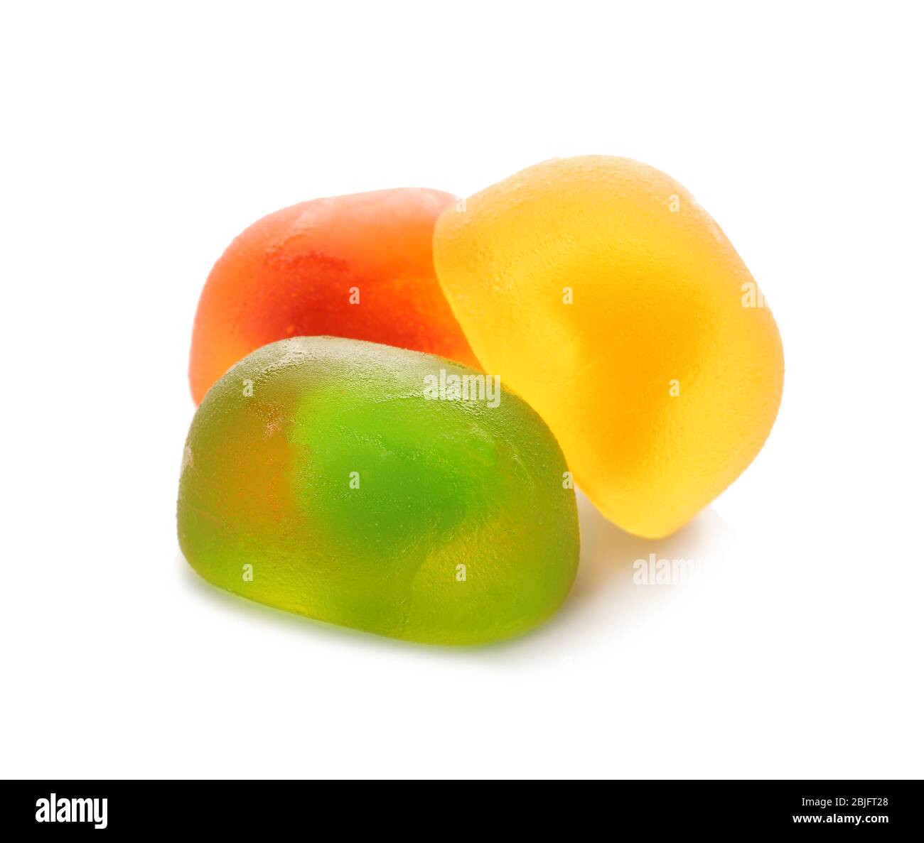 Tasty jelly candies on white background Stock Photo - Alamy
