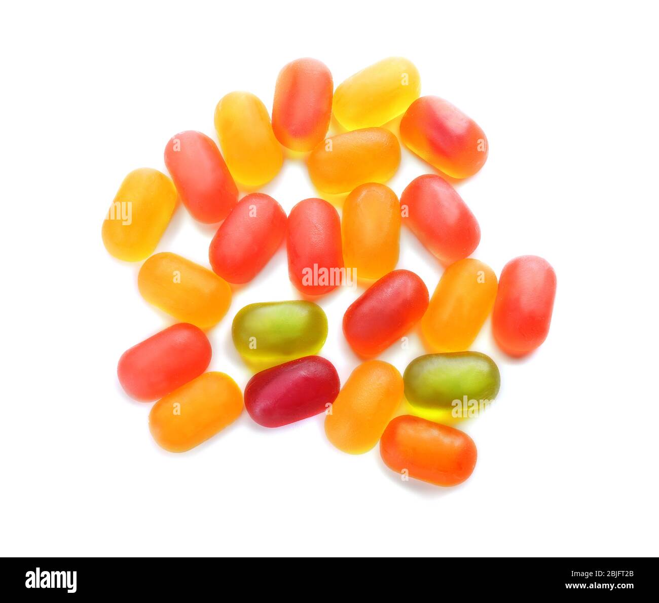 Tasty jelly candies on white background Stock Photo - Alamy