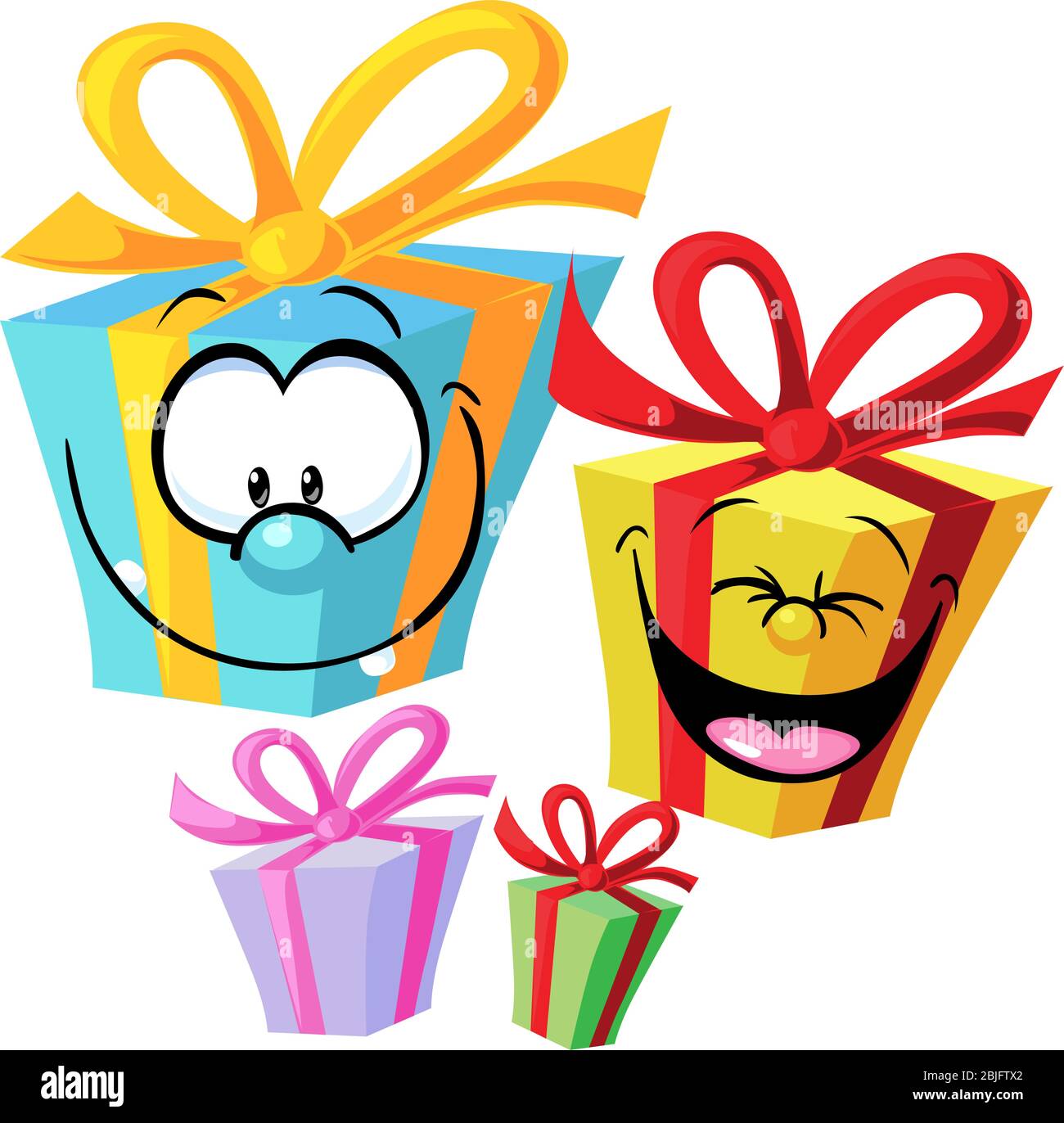 Funny green gift box Stock Vector Images - Alamy