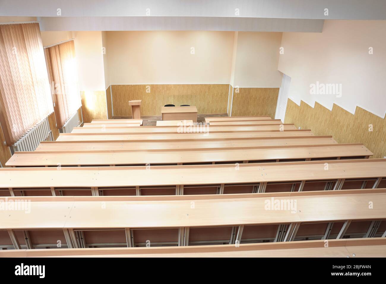 Interior of big modern classroom Stock Photo Alamy