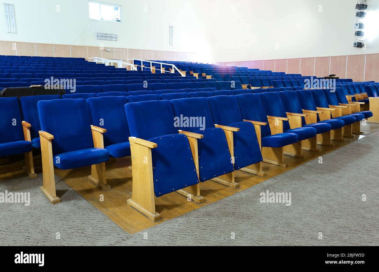 Modern interior of school assembly hall Stock Photo Alamy