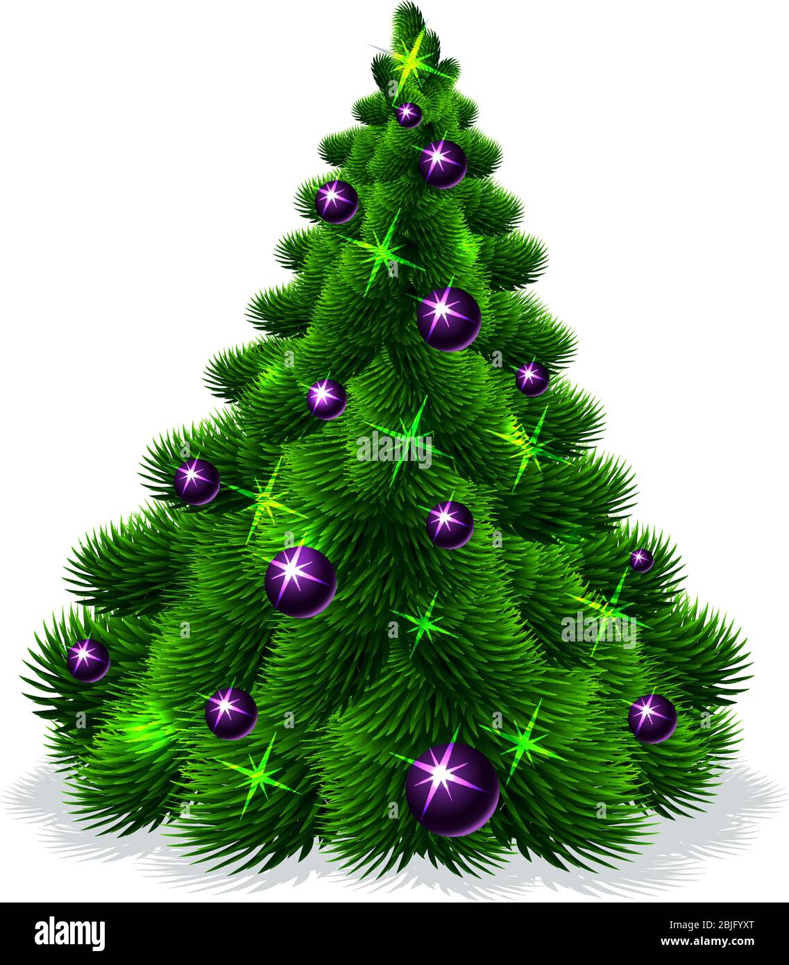 Christmas tree isolated - vector illustration Stock Vector Image & Art ...