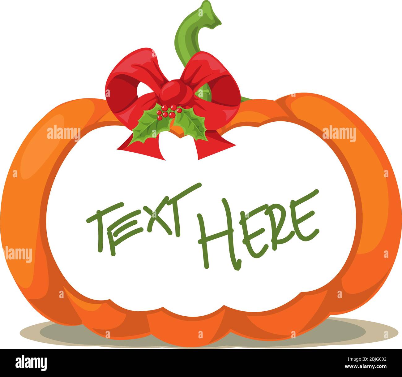 pumpkin label - vector illustration Stock Vector