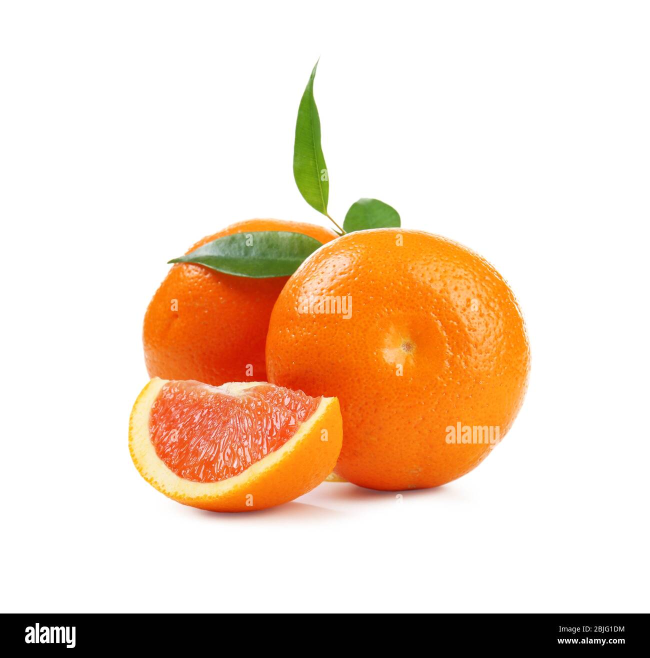 Delicious juicy oranges on white background Stock Photo Alamy