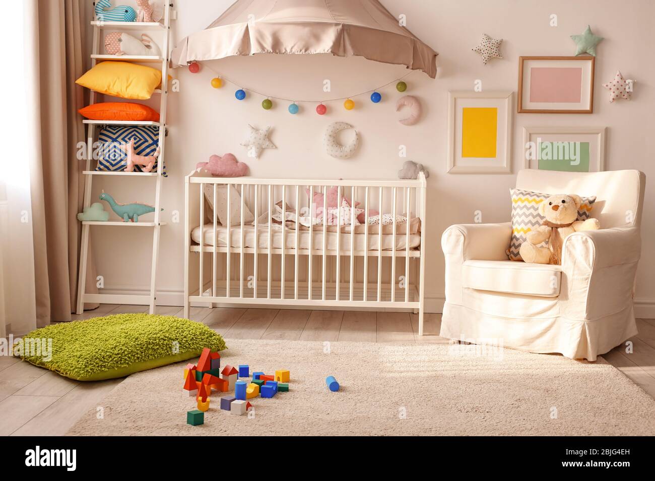 Modern interior design of baby room Stock Photo - Alamy