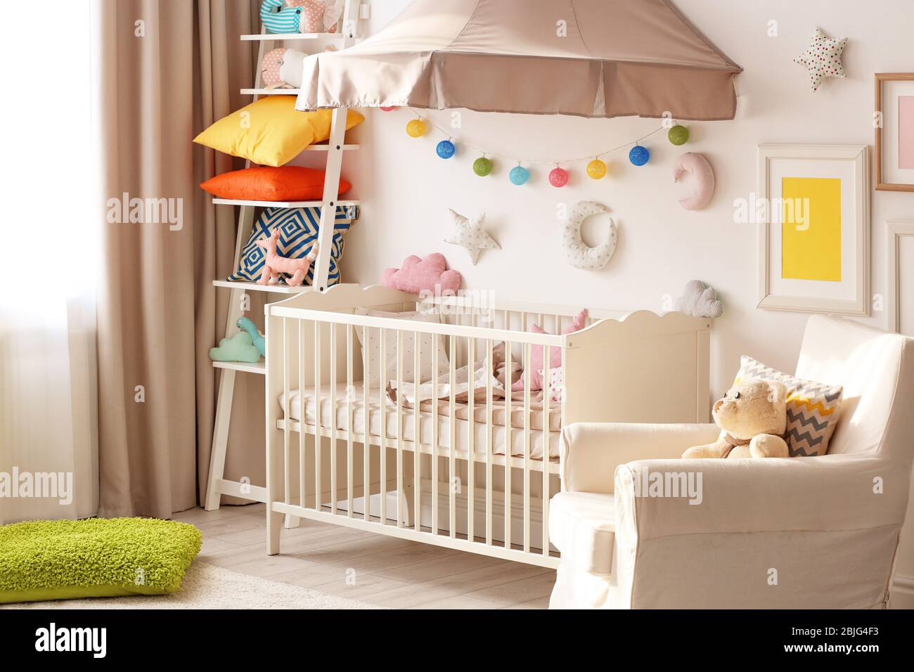 Modern interior design of baby room Stock Photo - Alamy