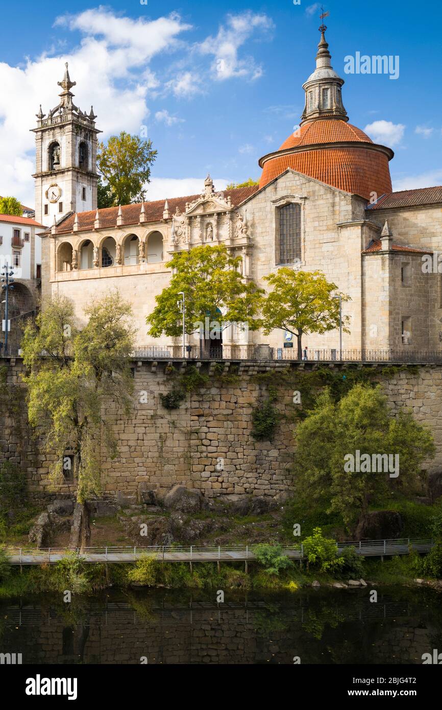 Igreja de Sao Goncalo 16th Century Manueline (baroque) cathedral in Amarante, near Porto, Portugal Stock Photo