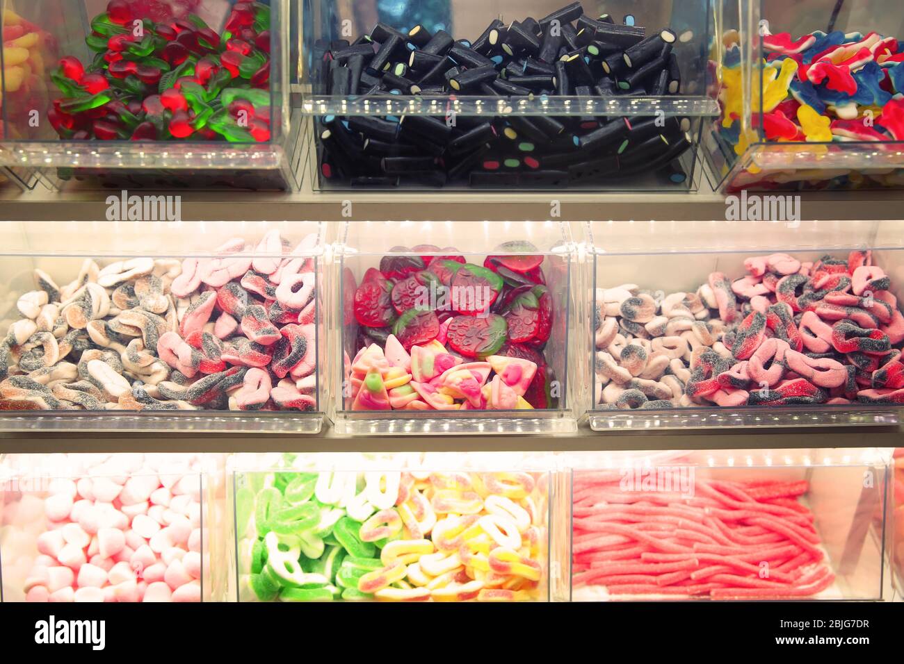 Colorful sweets in candy shop Stock Photo - Alamy