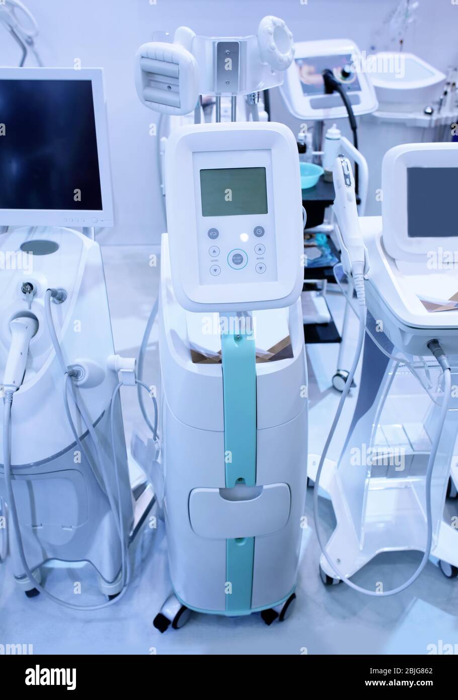 Modern equipment for spa salons on exhibition Stock Photo Alamy