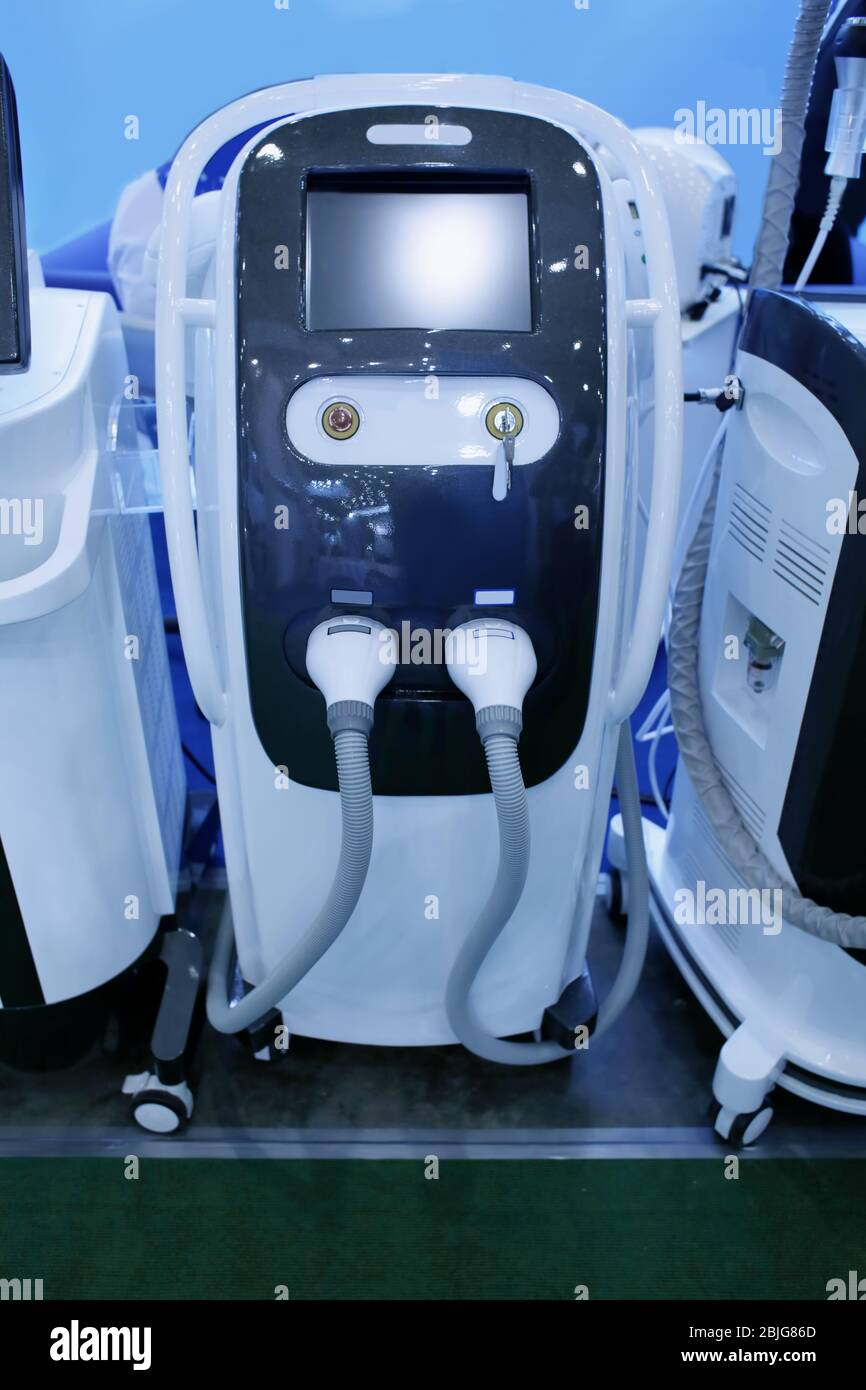 Modern equipment for spa salons on exhibition Stock Photo Alamy