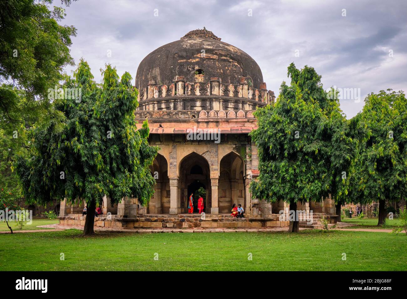 Delhi / India - September 22, 2019: Tomb of Sikandar Lodi, ruler of the Lodi Dynasty, in Lodhi Gardens in New Delhi, India Stock Photo