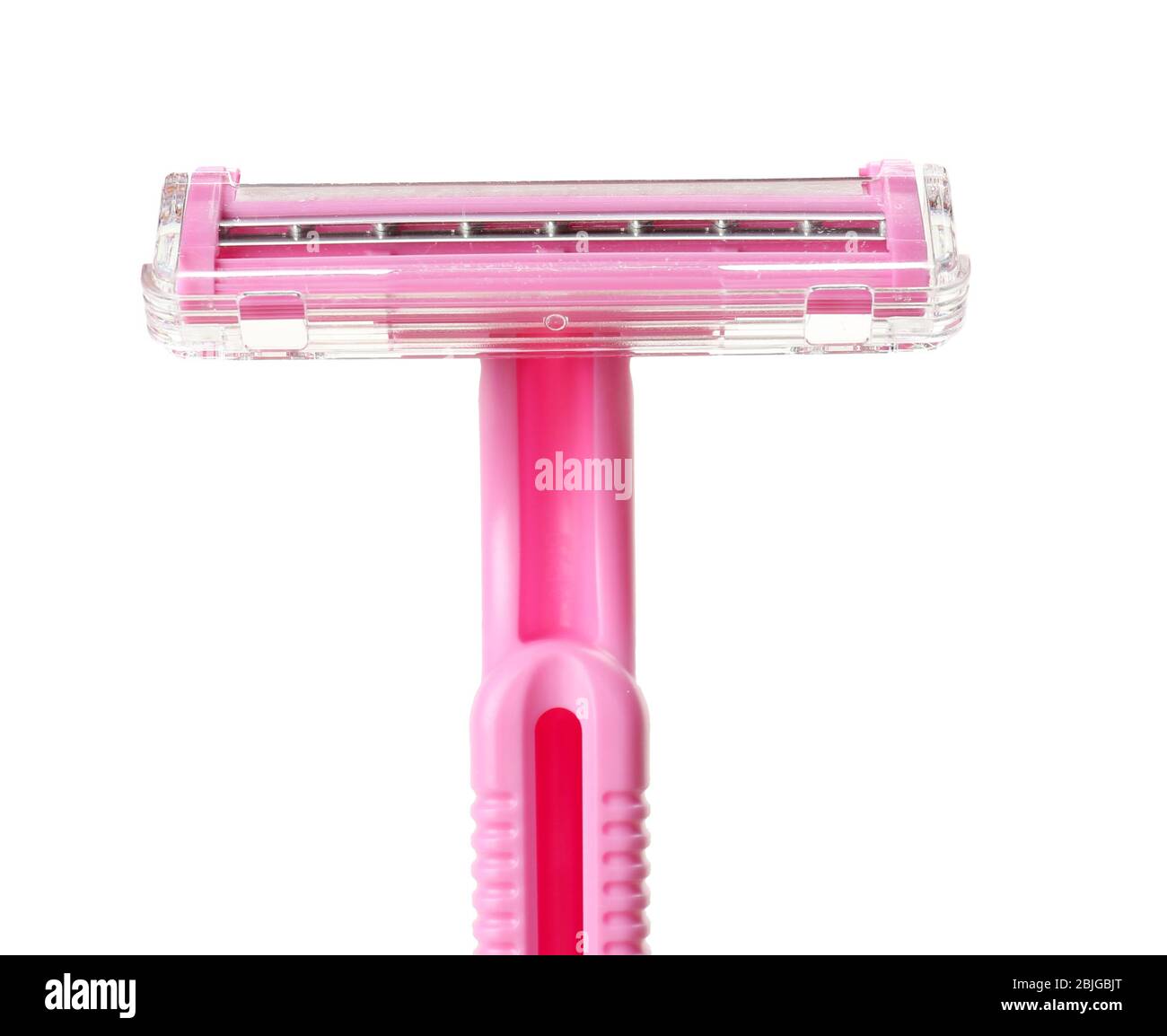 Safety razor on white background Stock Photo - Alamy