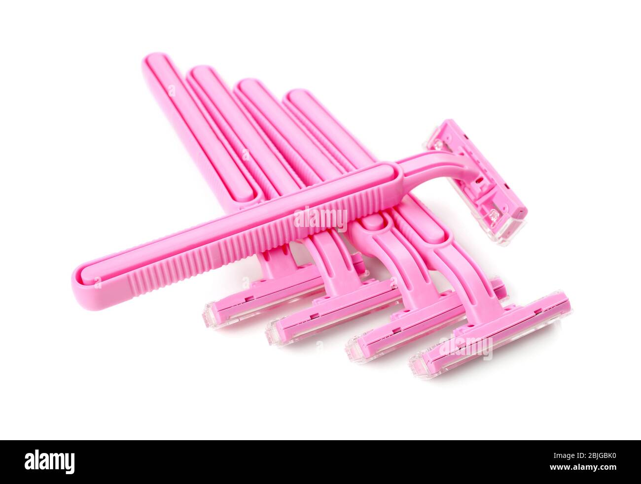 Set of razors on white background Stock Photo - Alamy