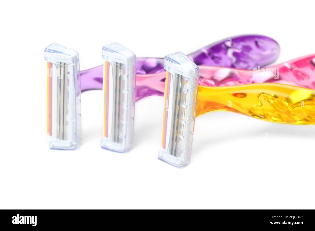 Set of razors on white background, closeup Stock Photo - Alamy