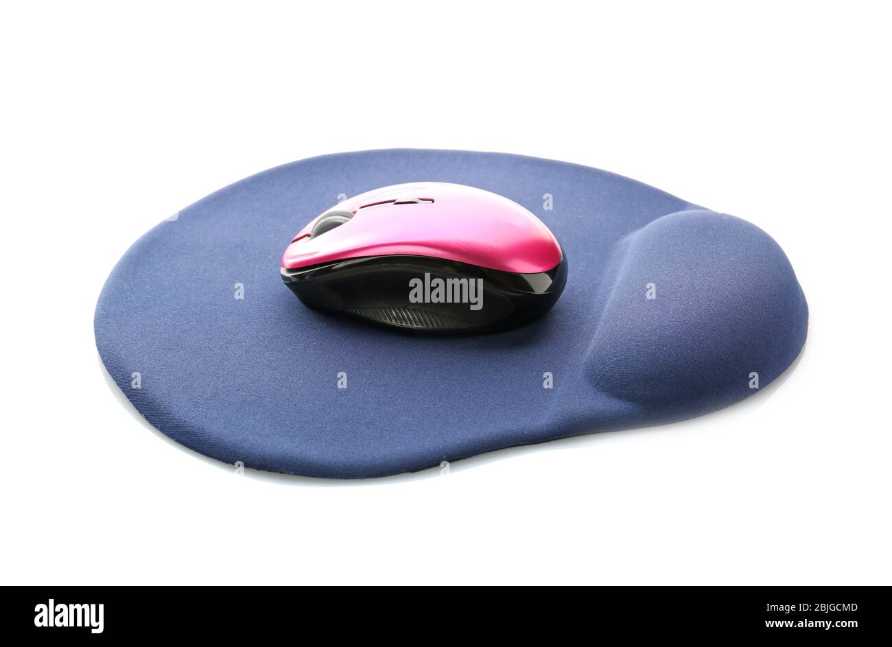 Modern wireless mouse and pad on white background Stock Photo Alamy