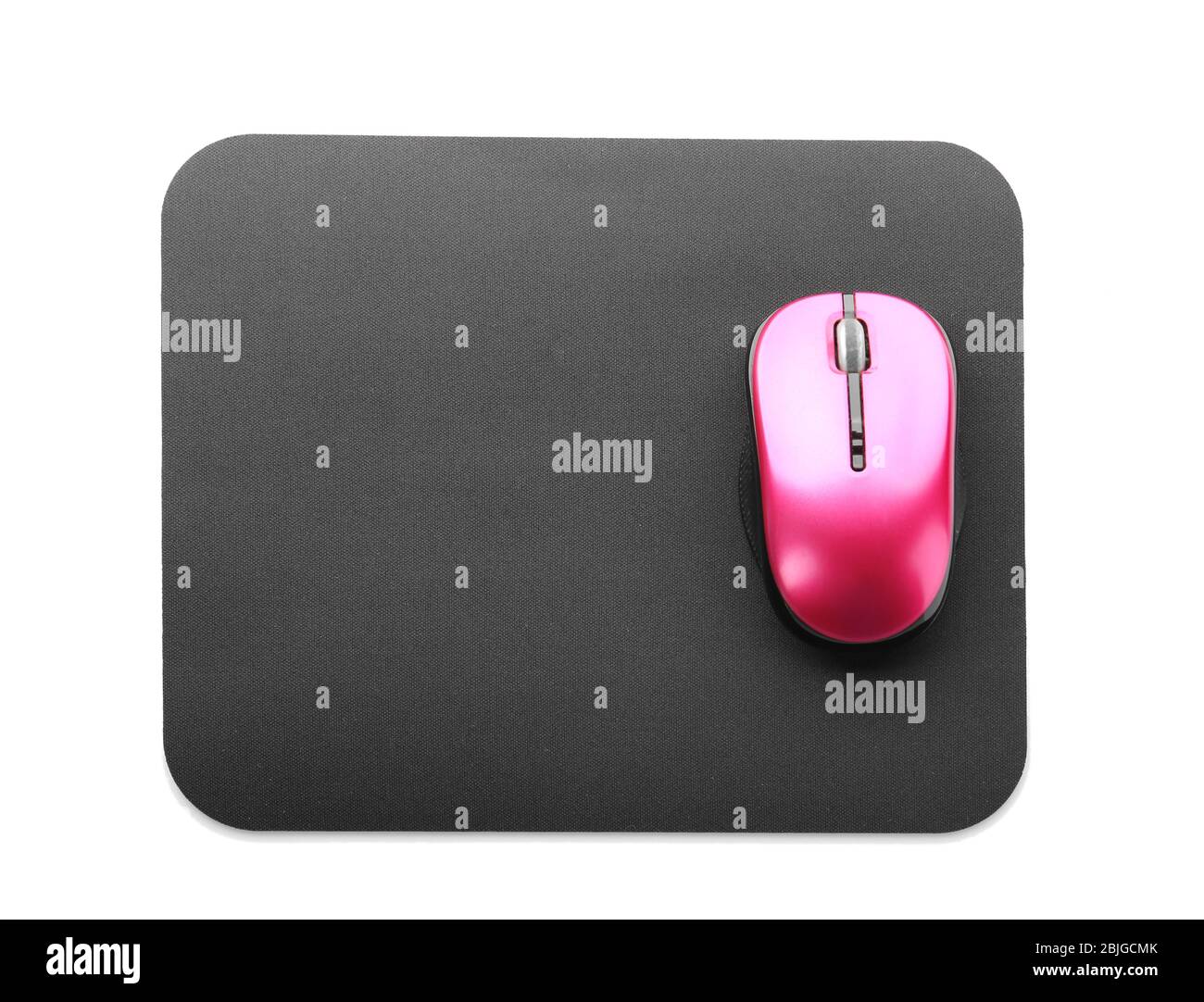 Modern wireless mouse and pad on white background Stock Photo Alamy