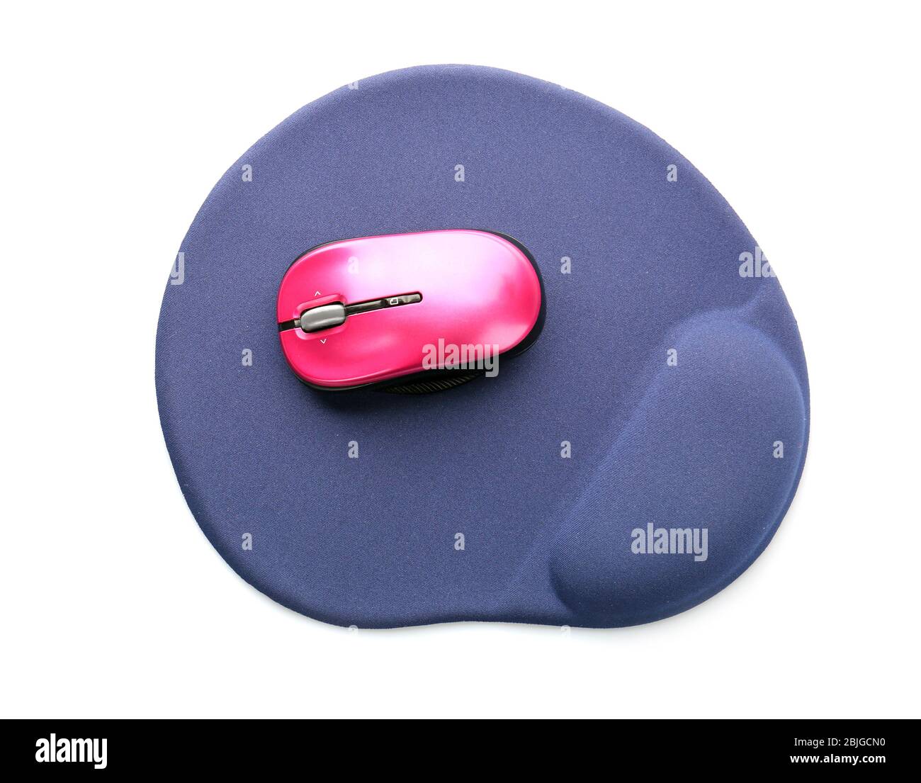 Modern wireless mouse and pad on white background Stock Photo Alamy