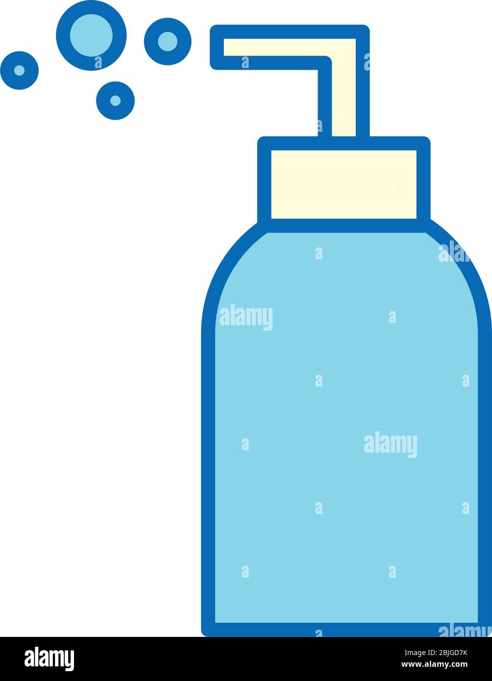 Soap bottle line and fill style icon vector design Stock Vector Image ...