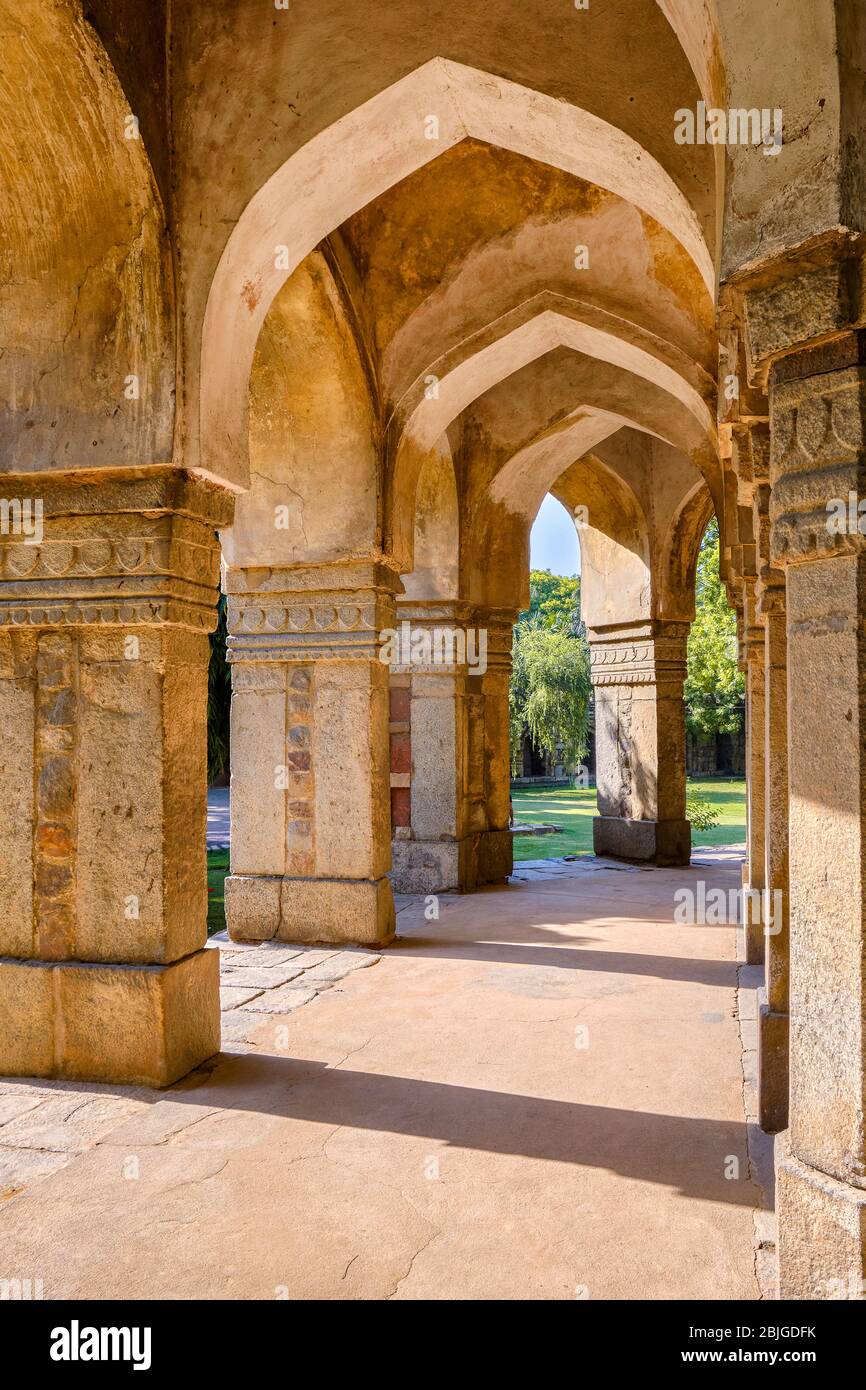 Tomb of Sikandar Lodi, ruler of the Lodi Dynasty in Lodhi Gardens in New Delhi, India Stock Photo