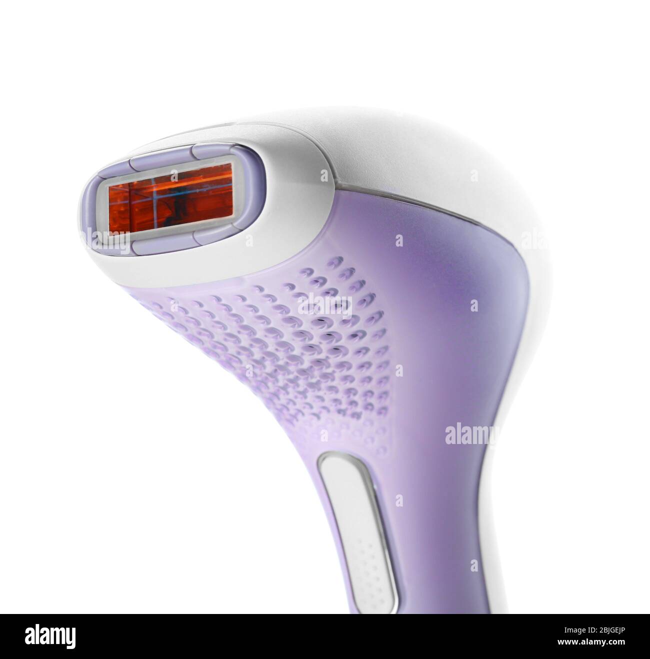 Modern laser epilator on white background Stock Photo Alamy