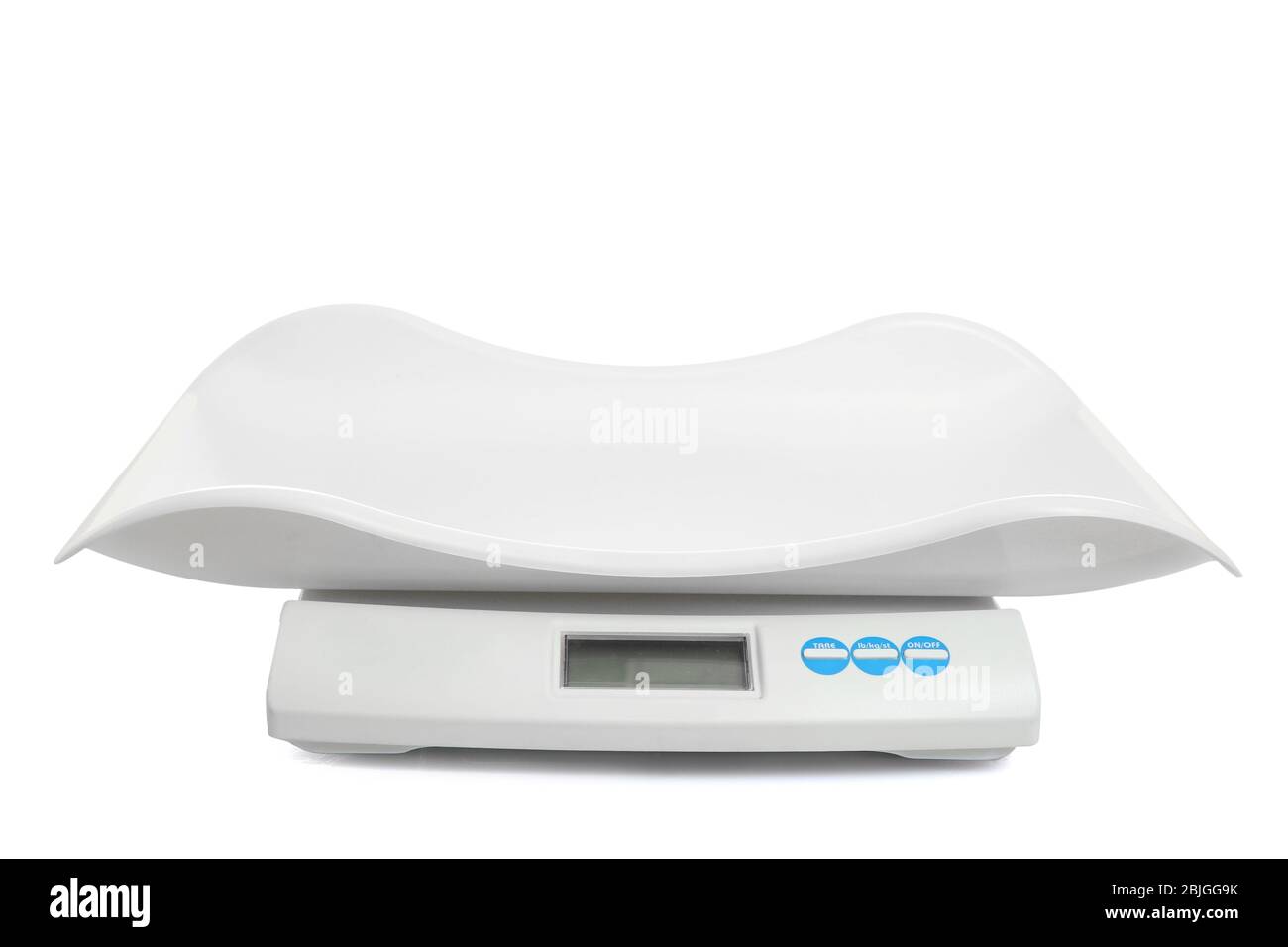 Digital Baby Scales On White Background Stock Photo Alamy