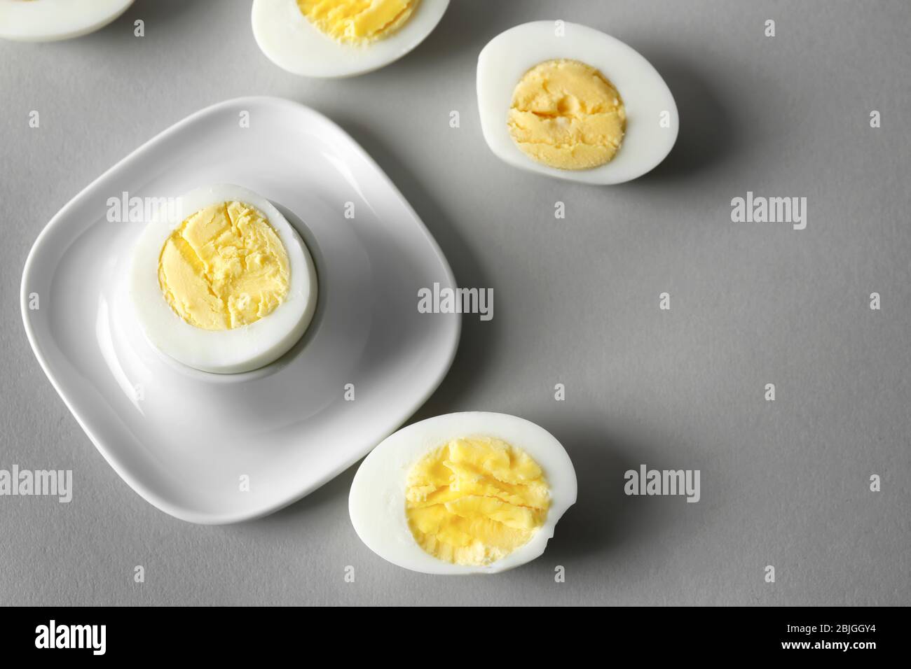 Hard boiled egg yolk grey hires stock photography and images Alamy