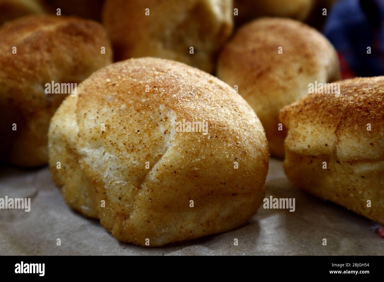 Photo of freshly baked Filipino bread called Pan de sal or Bread of