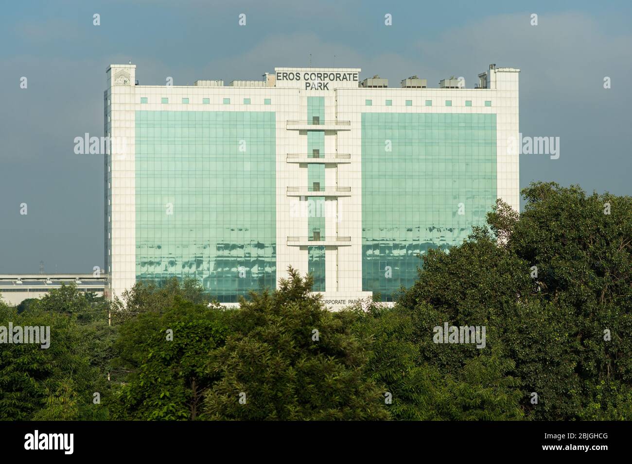 Gurgaon, Haryana / India - September 28, 2019: Eros Corporate Park new commercial and office complex in Gurgaon, India Stock Photo
