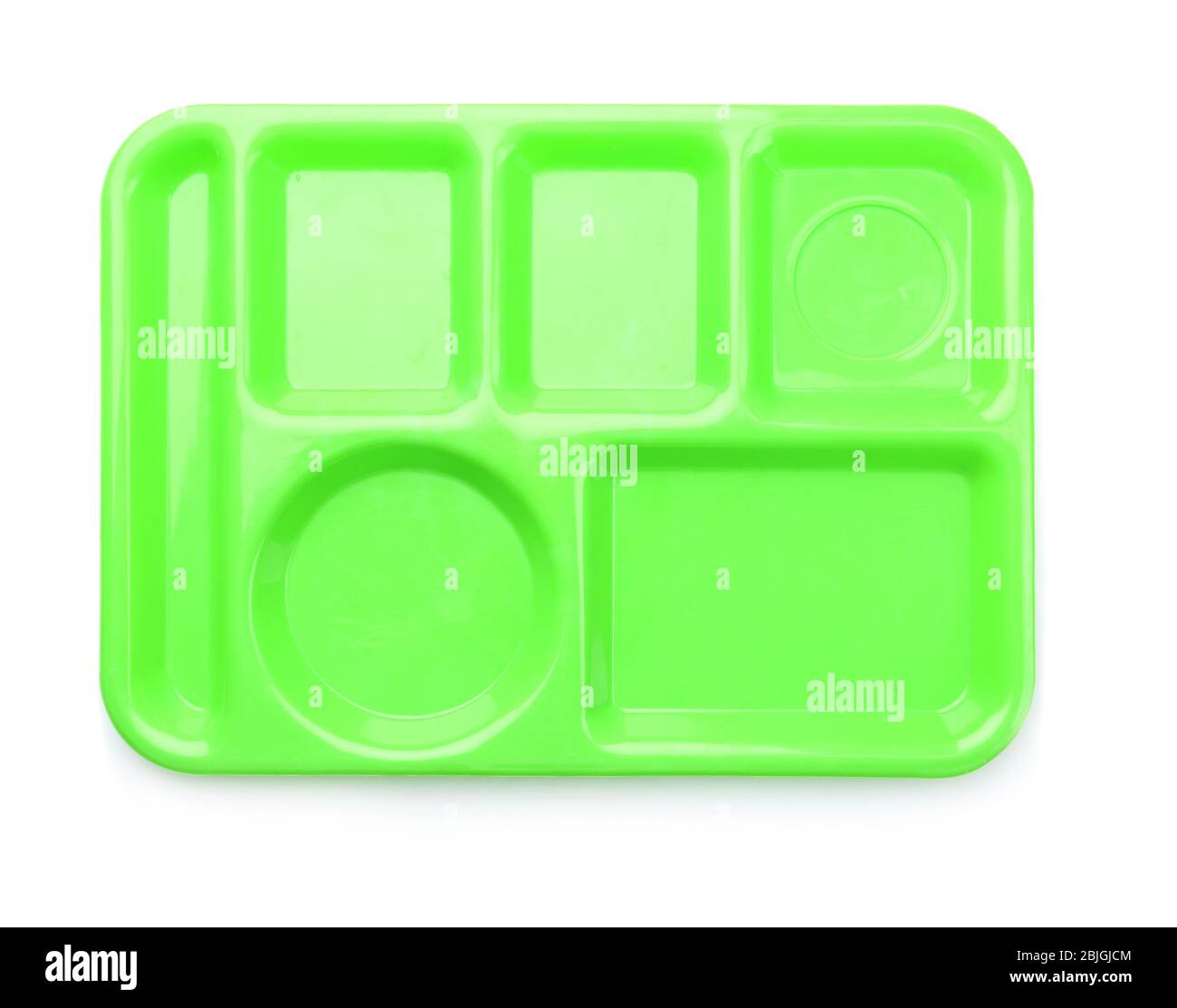 Empty serving tray for food on white background. Concept of school lunch  Stock Photo - Alamy