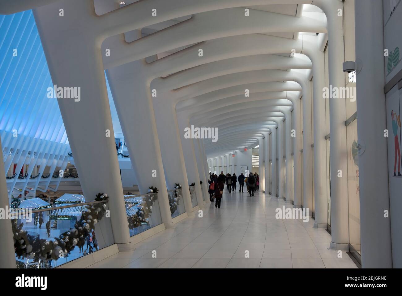 World Trade Center PATH train station in Lower Manhattan by architect Santiago Calatrava Stock Photo