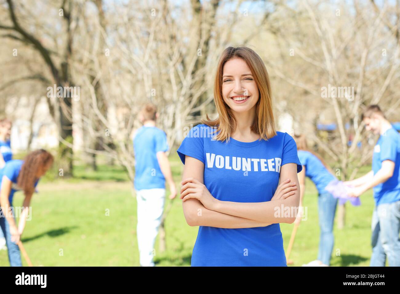 Beautiful young volunteer team hi-res stock photography and images - Alamy