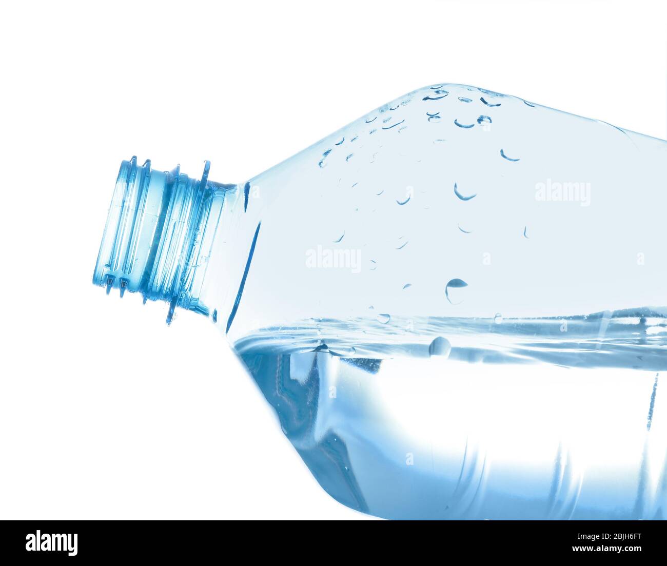 Plastic bottle with water on white background Stock Photo - Alamy