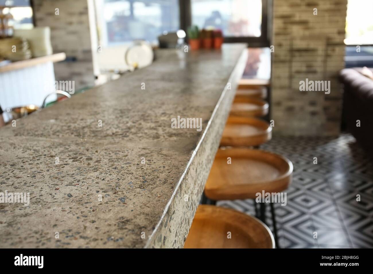 Stools in row bar counter hi-res stock photography and images - Alamy