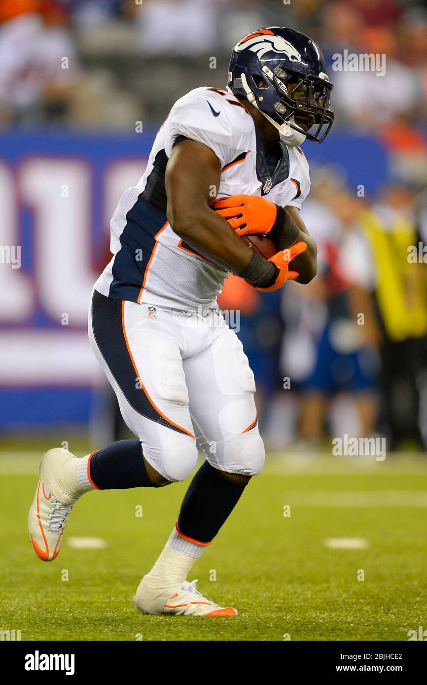 September 15, 2013: Denver Broncos running back Knowshon Moreno (27) carries the ball during a week 2 NFL matchup between the Denver Broncos and the N Stock Photo