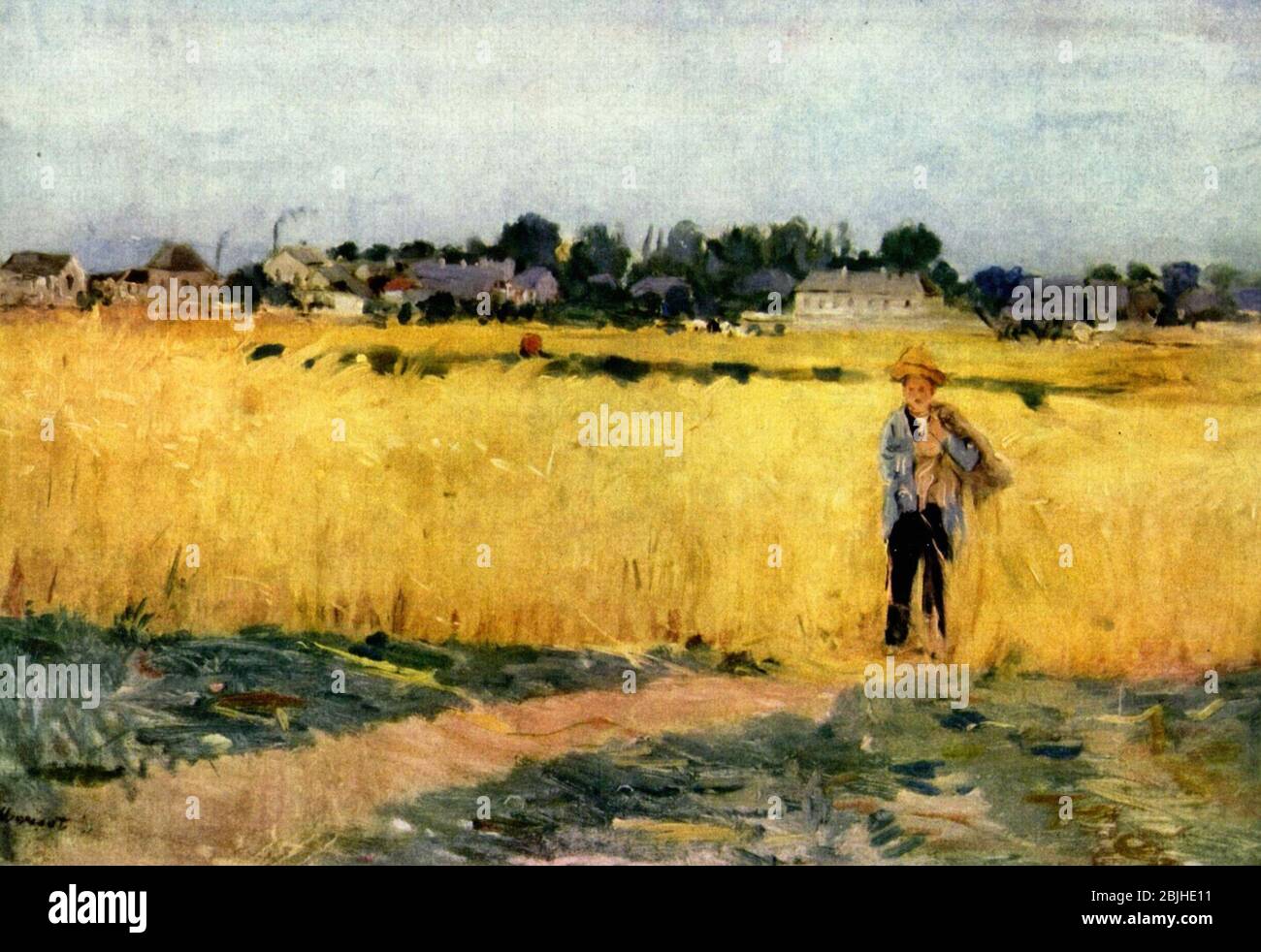 Grain field - Berthe Morisot, circa 1875 Stock Photo