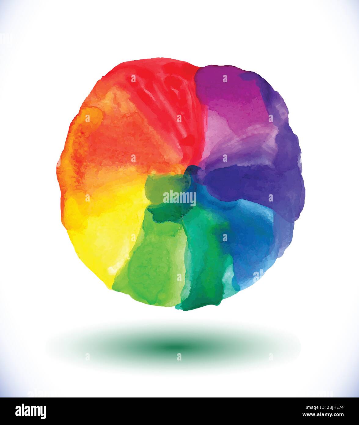 Abstract watercolor rainbow gradient background. Vector illustration ...