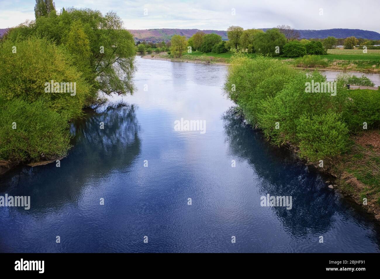 Countrysides Traditional Rivers Beautiful countryside landscape with river in spring Stock Photo - Alamy